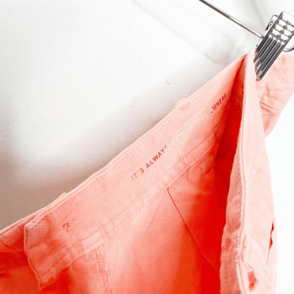 LILLY PULIZTER THE CALLA Linen SHORT Peachy Pink 5" 20249 womens 2 - Picture 6 of 8